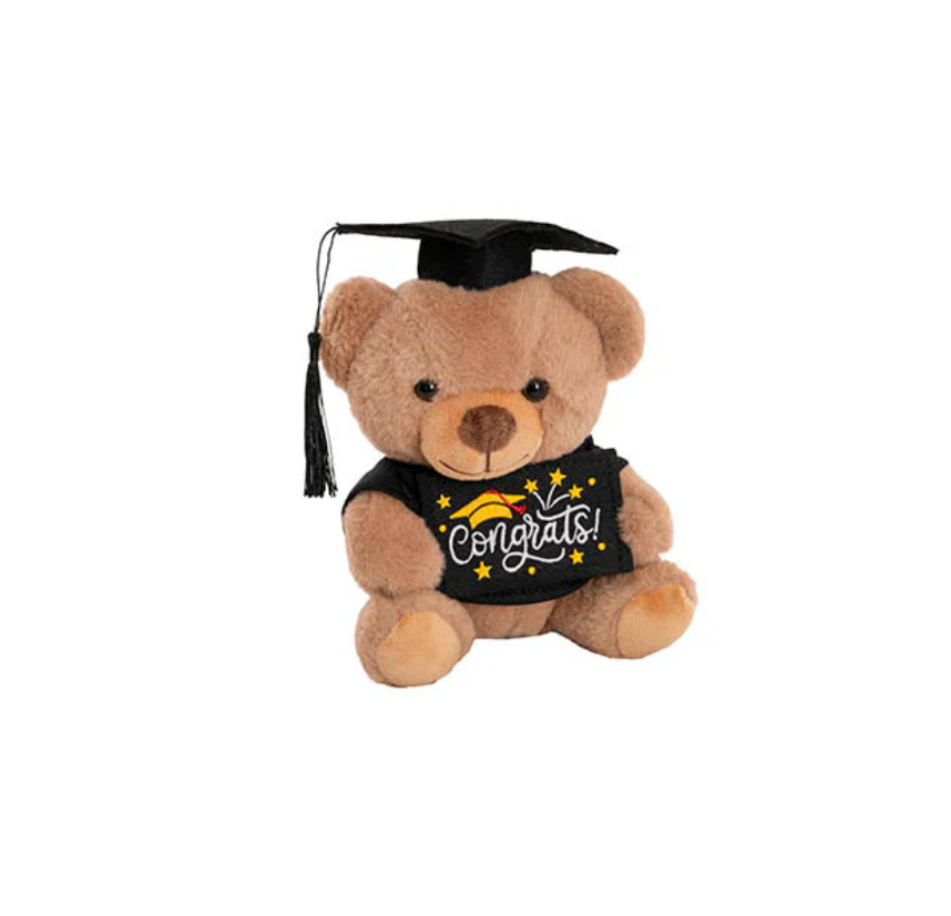 Graduation Teddy Bear Arnold w Congrats Top Brown (15cmST)