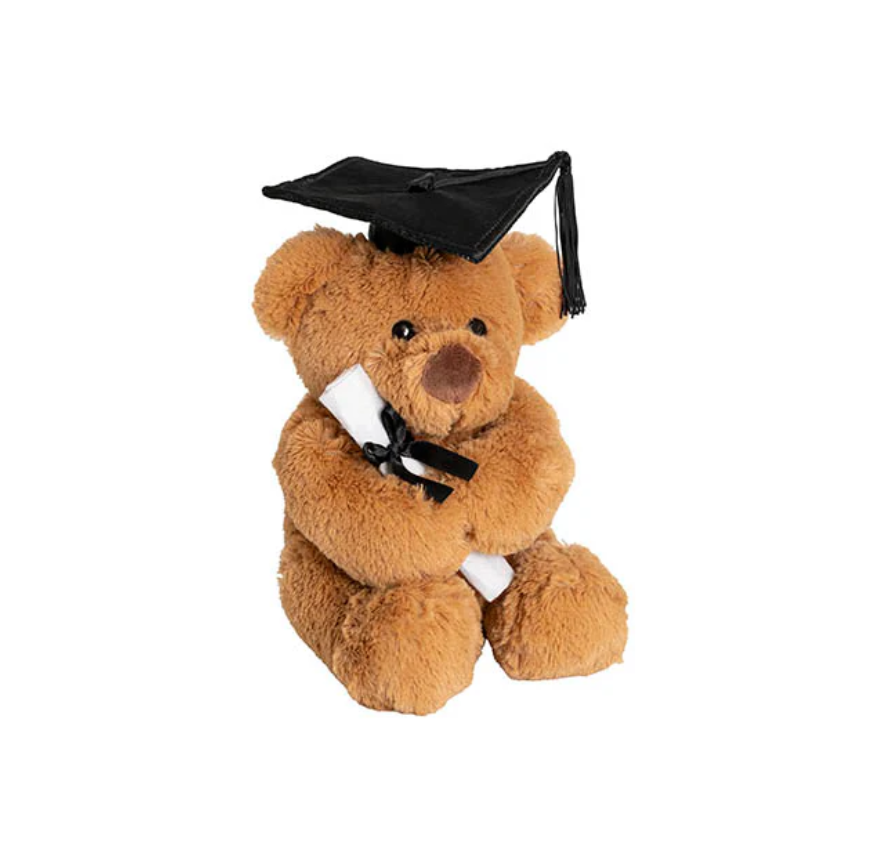 Graduation Teddy Bear Harvey Plush Soft Toy Brown (20cmST)