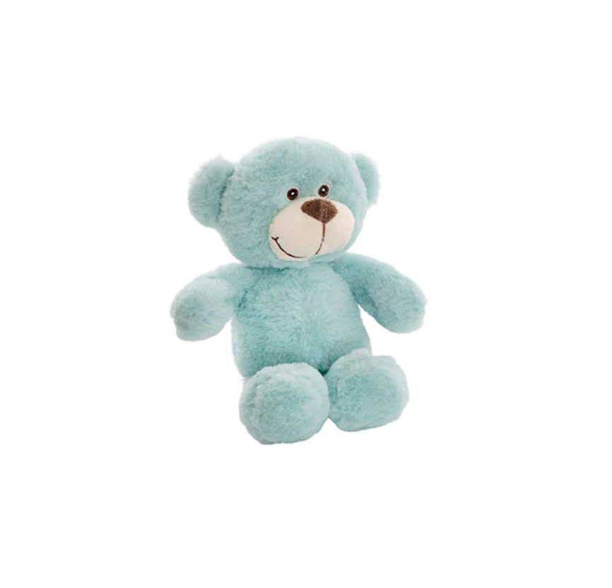 Mr Snuggles Plush Teddy Bear Aqua Teal (15cmST)