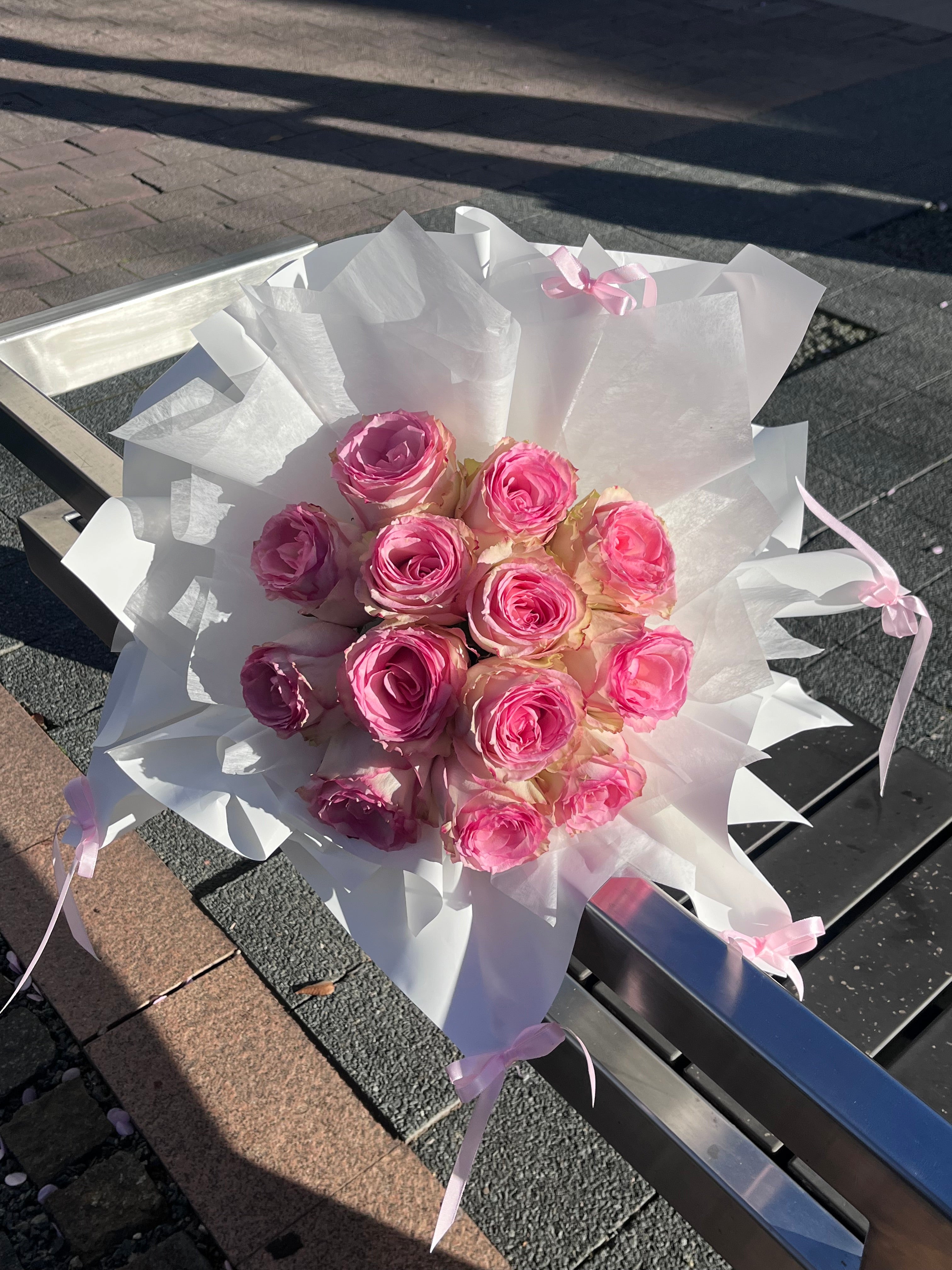 En Pointe — Pink Ecuadorian Rose Bouquet